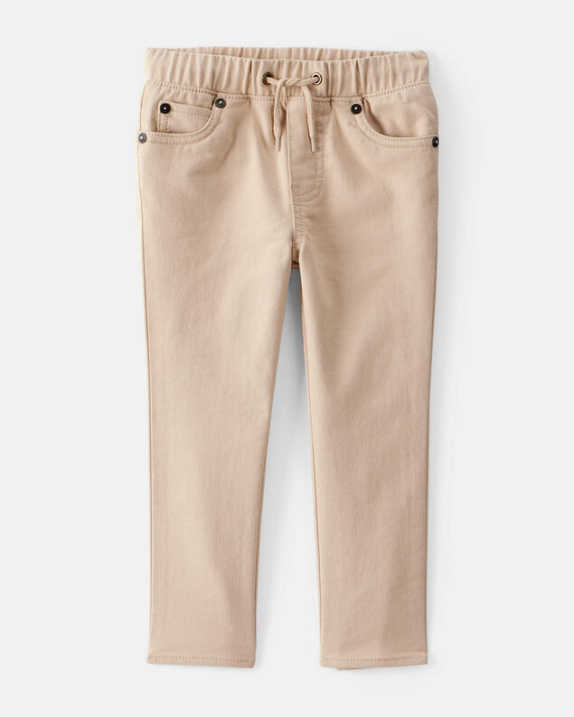 Product image 1 of Toddler Boy Cotton Pull-On Fashion Pants - Tan