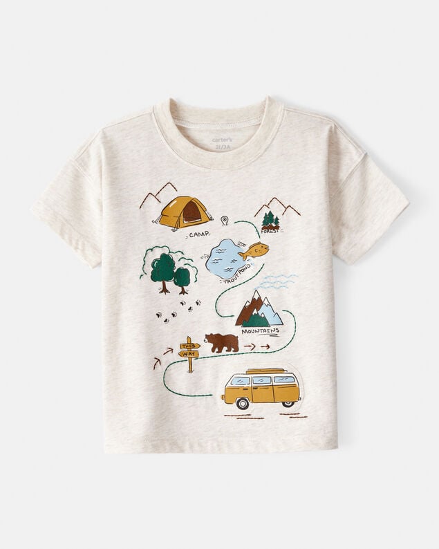 Product image 1 of Toddler Boy Camping Short-Sleeve Graphic Tee - Ivory