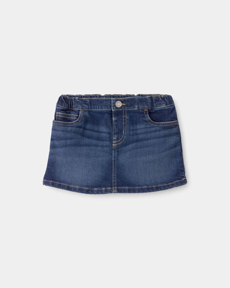 Toddler Girl Denim Skirt - Dark Wash
