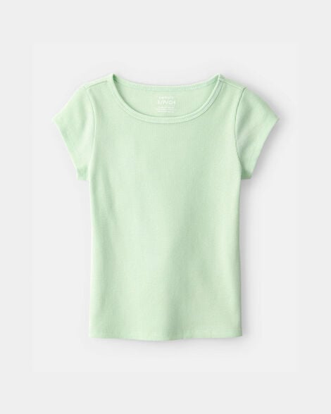 girls rib top - green