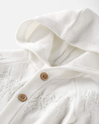 Product image 2 of Baby Organic Cotton Sweater Knit Pointelle Jumpsuit