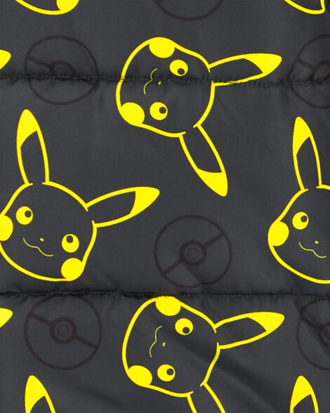  Product image 3 of Kid Pikachu Pokémon Puffer Jacket - Black