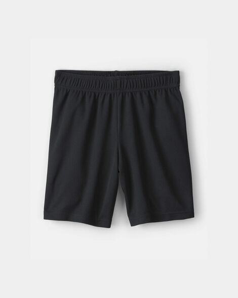 boys mesh active shorts - black
