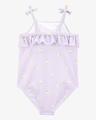 Product image 2 of Toddler 1-Piece Striped Lemon Swimsuit - Purple