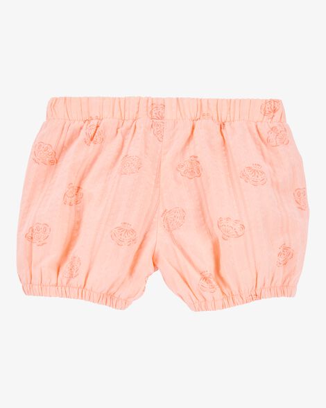  Product image 4 of Toddler Seashell Pull-On Cotton Shorts - Coral