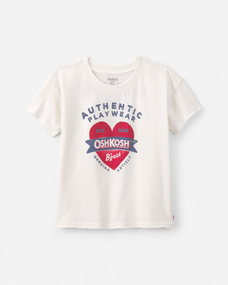 Toddler Boy 'Authentic Playwear Oshkosh Since 1895' Valentine's Day Graphic Tee - Cream