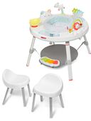 White - Silver Lining Cloud 3-in-1 Grow with Me Set with Activity Center & Toddler Chairs, Selected