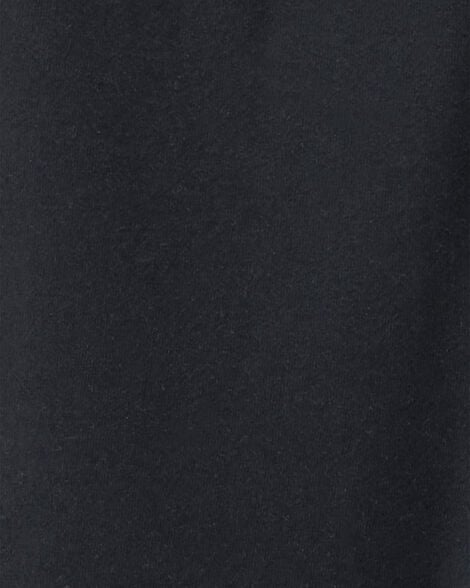 Kid Solid Cotton Flare Stretch Leggings - Black