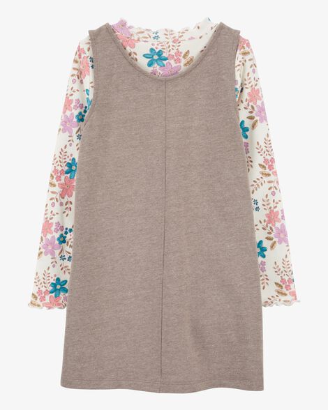  Product image 2 of Kid 2-Piece Floral Long-Sleeve Tee & Cotton Dress Set