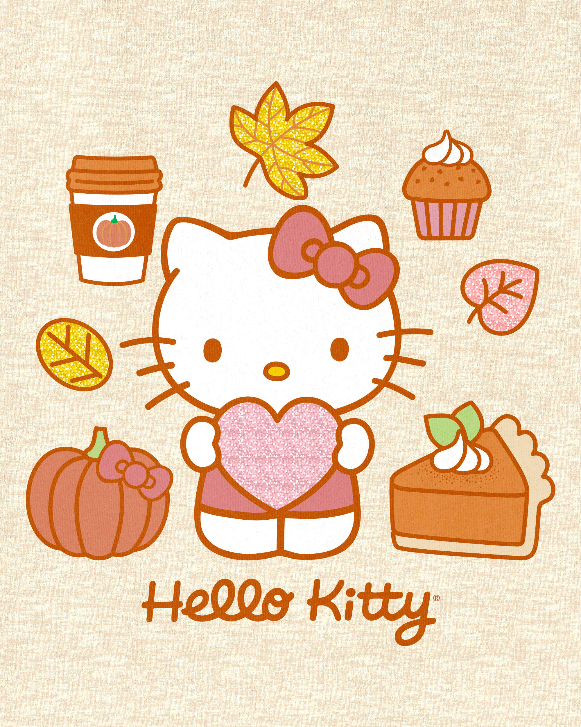 Girls Hello Kitty Short-Sleeve Graphic Tee - Oatmeal