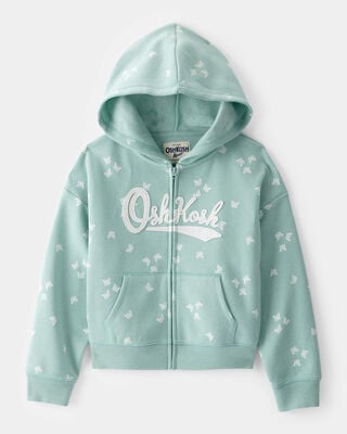 Product image 1 of Girls Butterfly Print DayDream Fleece Jacket - Green