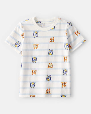 Product image 1 of Toddler Striped Bluey Short-Sleeve Graphic Tee