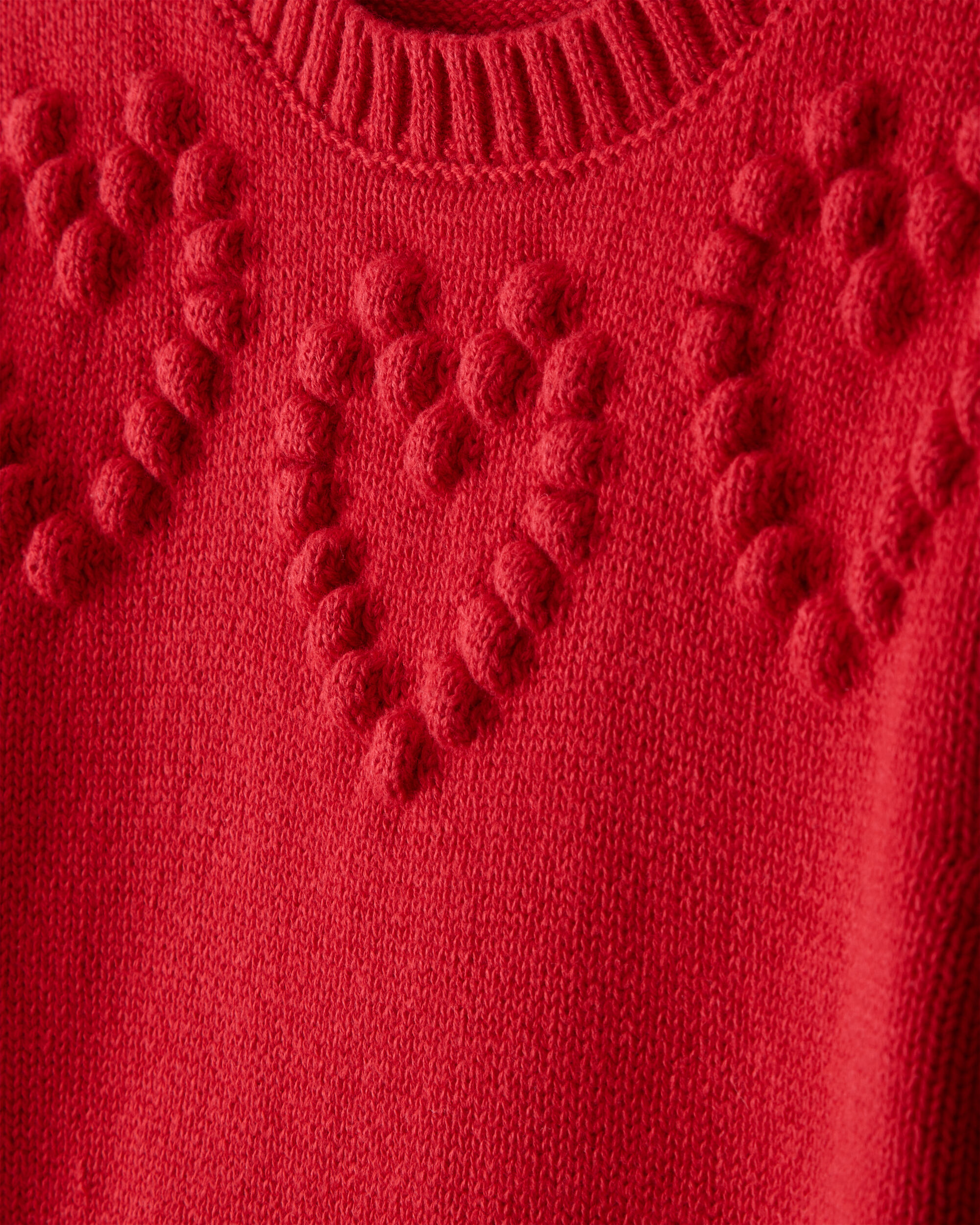 Toddler Girl Heart Long-Sleeve Sweater - Red
