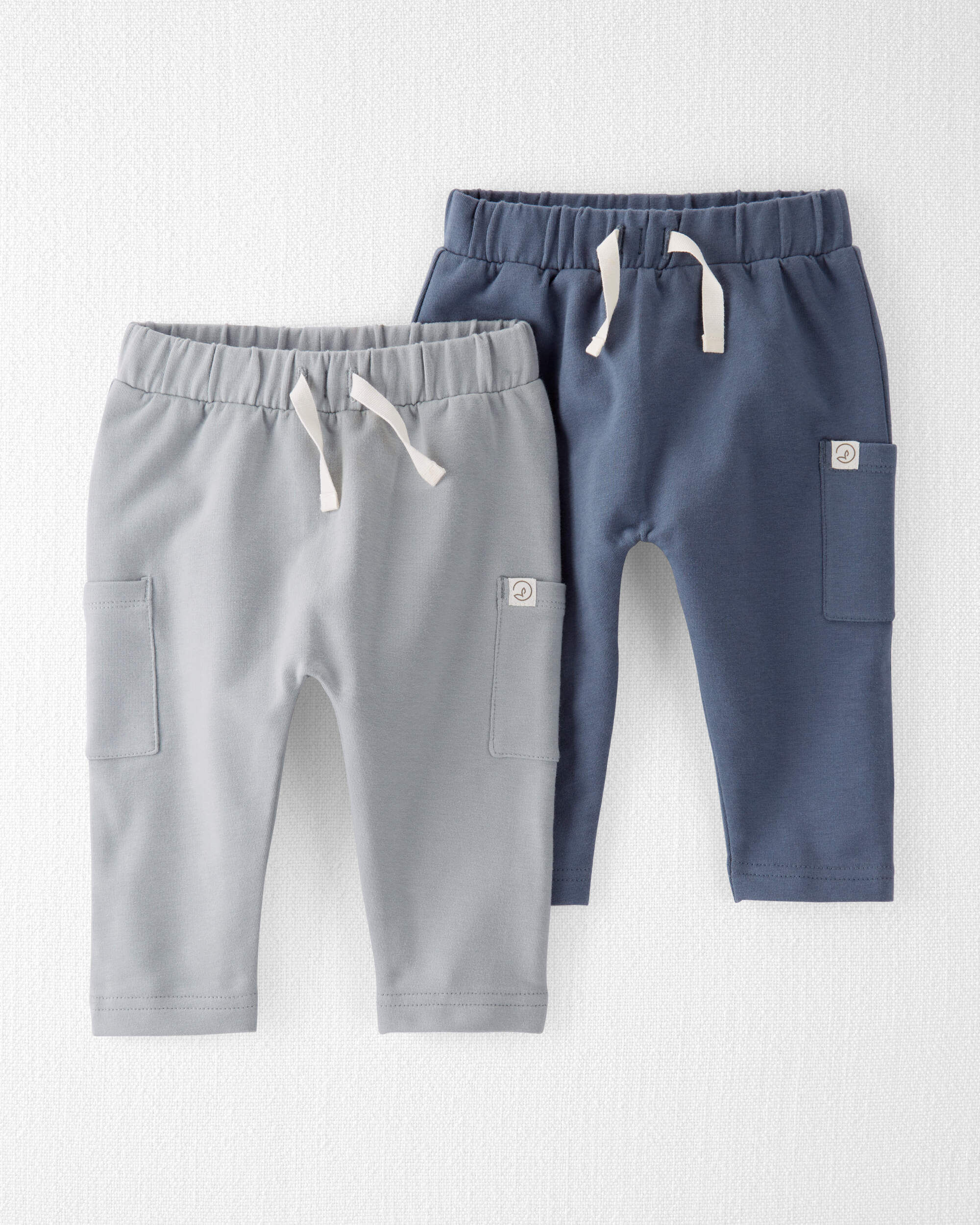 Little Planet Baby 2-Pack Organic Cotton Pants 12M Blue, Grey