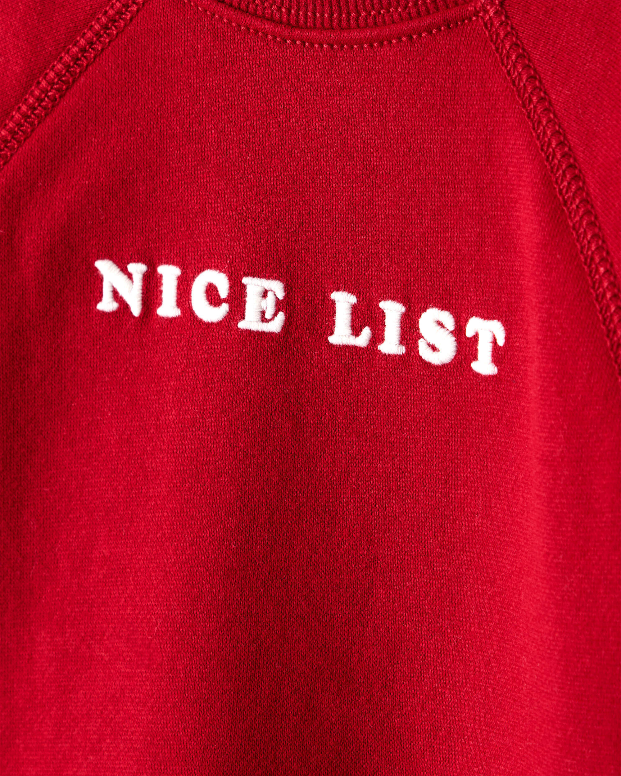 Baby Boy Christmas Nice List Long-Sleeve Pullover Sweatshirt - Red