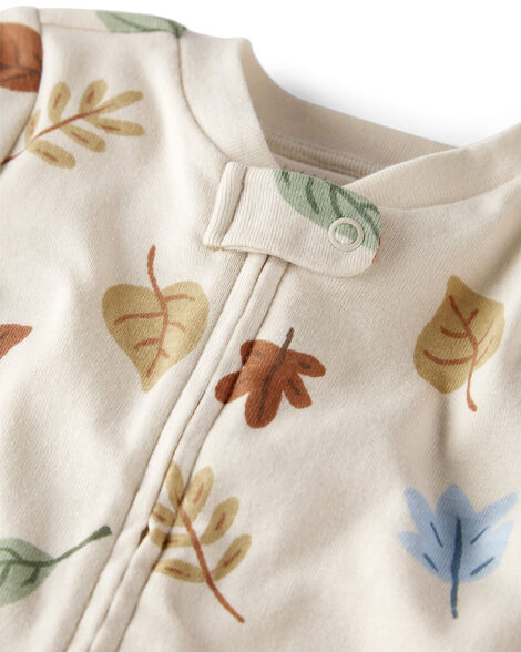Product image 2 of Baby Organic Cotton Sleep & Play Pajamas in Autumn Leaves Print
