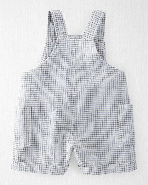 Product image 2 of Baby Girl Organic Cotton Checkered-Print Shortalls