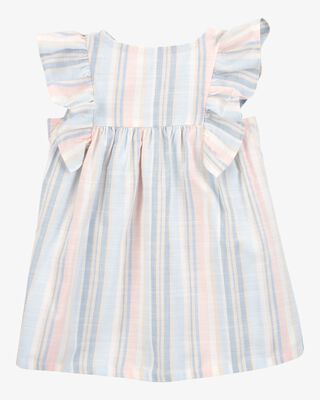 Product image 2 of Baby Striped Linen Look-alike Flutter Sleeves Dress