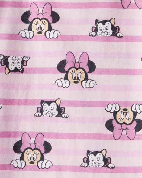 Product image 2 of Toddler Striped Minnie Short Sleeve Graphic Tee - Pink