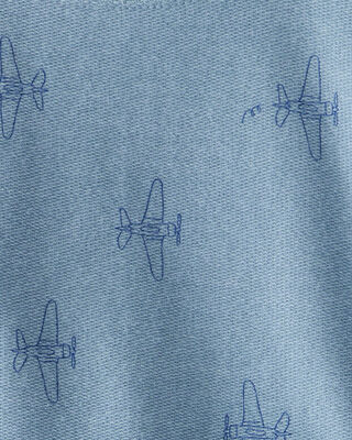 Product image 2 of Toddler Boy Airplane French Terry Long-Sleeve Tee & Pant Set - Blue