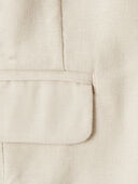 Khaki - Baby Linen Blazer Made with Organic Cotton - Khaki, Selected