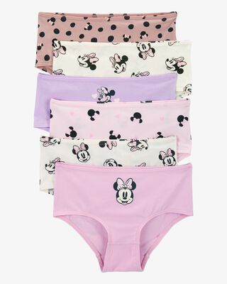 Product image 1 of Kid 6-Pack Minnie Mouse Brief Stretch Cotton Underwear