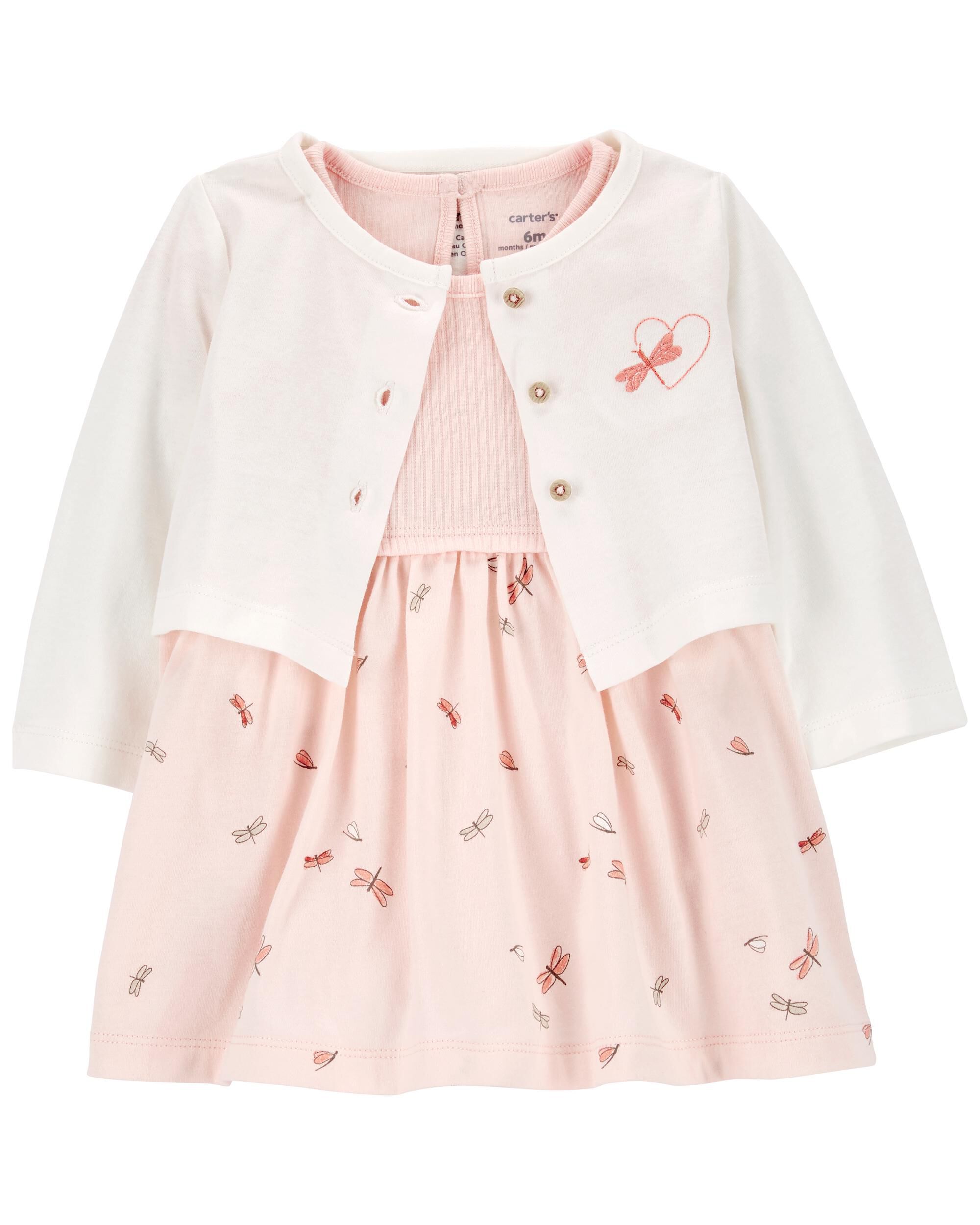 Baby 2 Piece Bodysuit Dress Cardigan Set Carter s Carter s