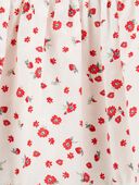 Ivory - Baby Tiered Poplin Floral Print Dress - Ivory, Selected