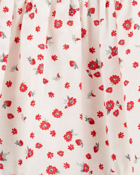  Product image 3 of Baby Tiered Poplin Floral Print Dress - Ivory