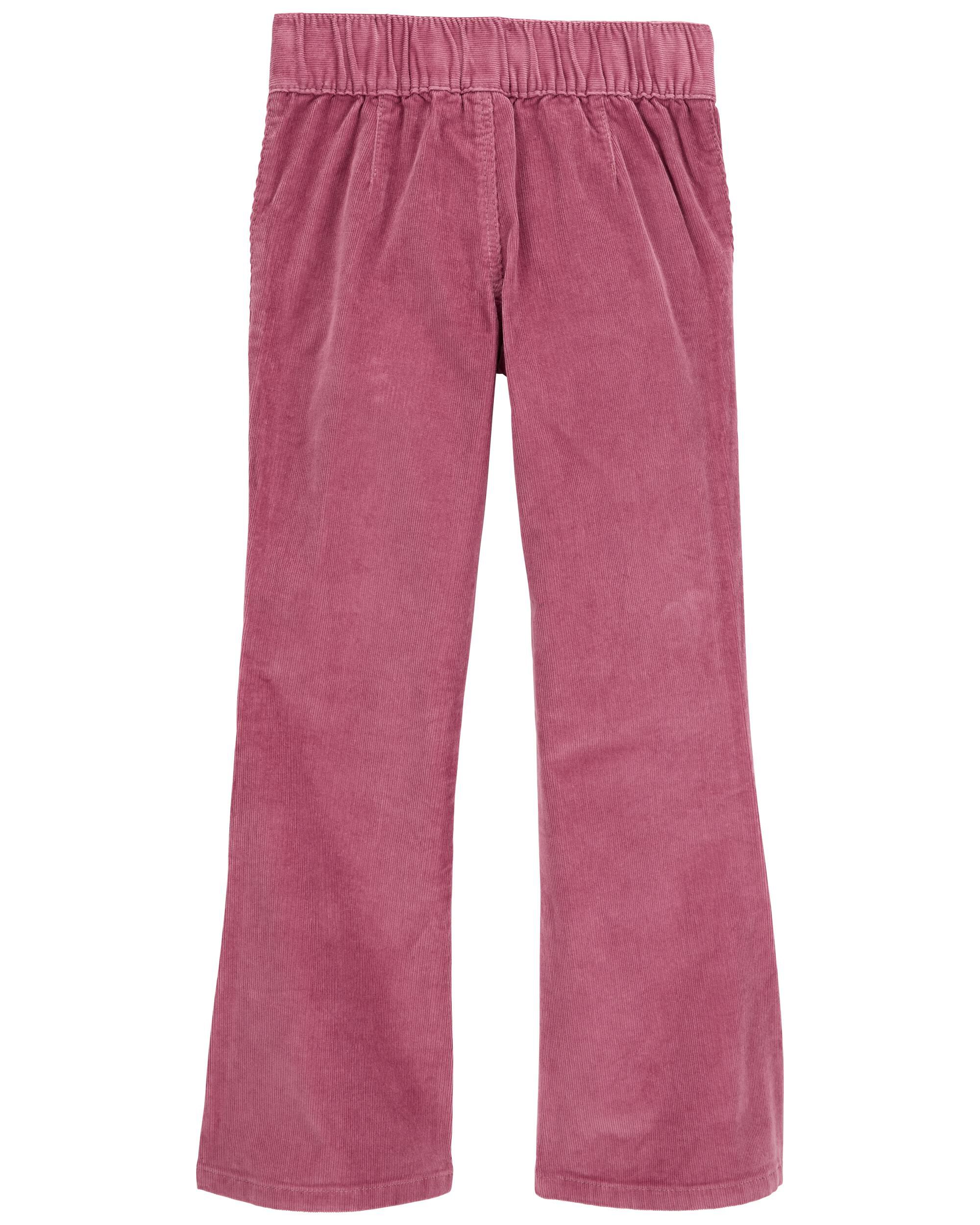 Kid Flared-Leg Corduroy Pants - Pink