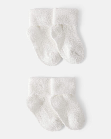 Product image 1 of Baby 4-Pack Foldover Chenille Booties