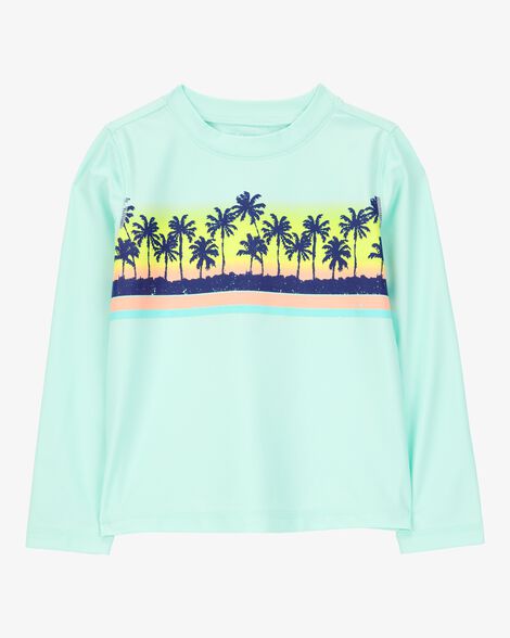  Product image 2 of Toddler 2-Piece Palm Tree Rashguard & Swim Trunk Set