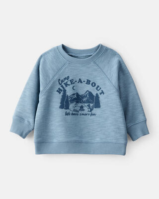 Product image 1 of Baby Boy Camping French Terry Pullover Sweatshirt - Blue