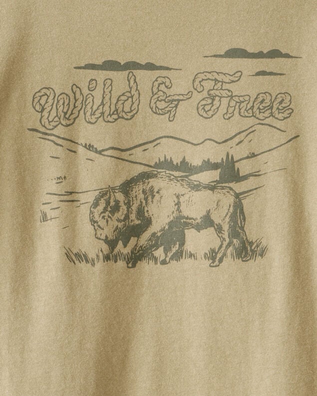 Product image 2 of Boys Wild And Free Long-Sleeve Graphic Tee - Brown