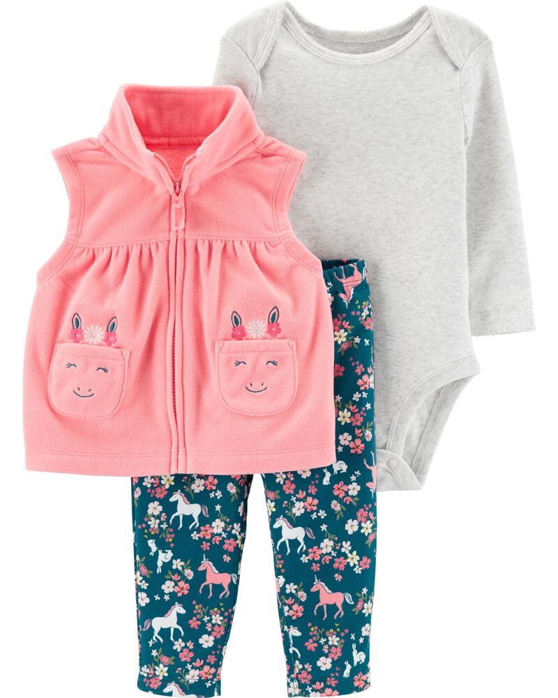 3 Piece Horse Little Vest Set Carters Com