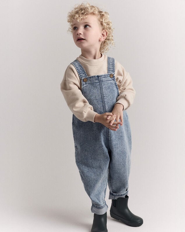 Product image 1 of Toddler Avenue Wash Denim Overalls - Blue