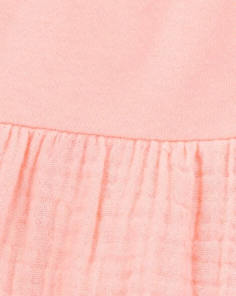 Product image 2 of Baby Textured Gauze Button-Front Dress - Pink