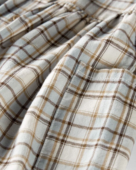  Product image 3 of Toddler Organic Cotton Herringbone Plaid Button-Front Dress