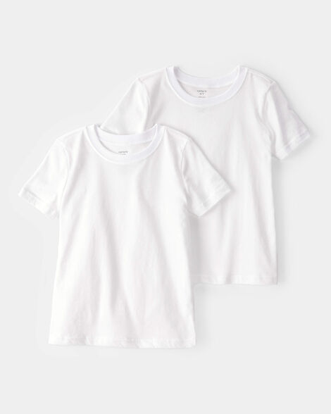 boys 2-pack cotton undershirts - white