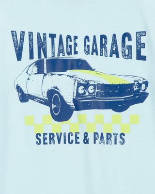 Product image 2 of Kid Vintage Garage Short-Sleeve Graphic Tee - Blue