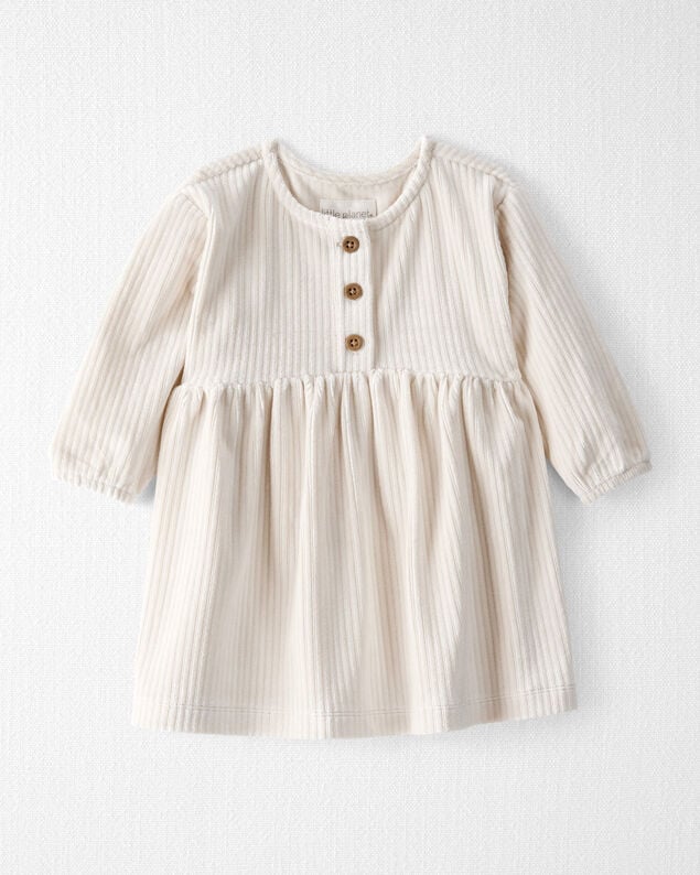 Baby Girl 3-Piece Thanksgiving Print Dress Set - White/Brown