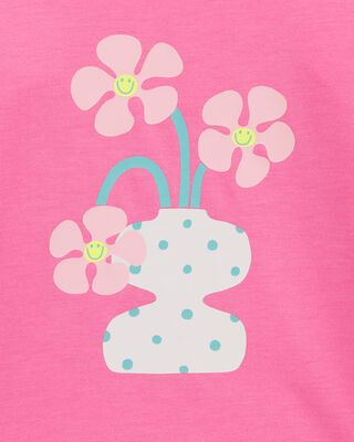 Product image 2 of Kid Flower Cotton Blend Graphic Tee