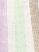 Multi - Baby Striped Short-Sleeve Linen Look-alike Fashion Top, Selected