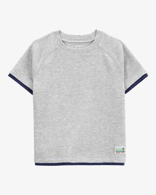 Product image 1 of Baby Short-Sleeve Waffle Knit Tee - Grey