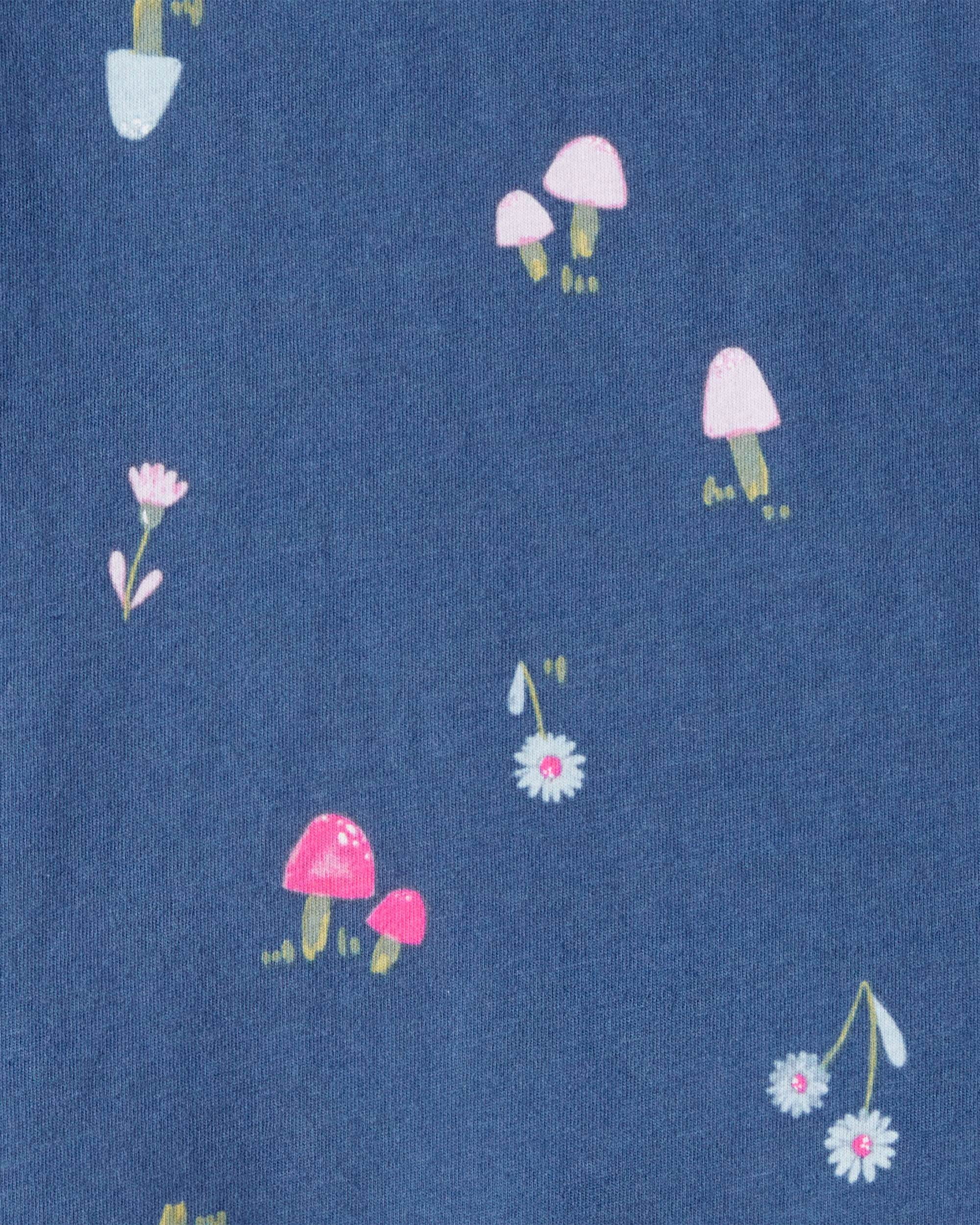 Toddler Girl 2-Piece Floral Cotton Top & Stretch Leggings Set - Blue