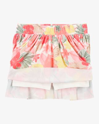 Product image 2 of Kid Floral Stretch Skort - Pink