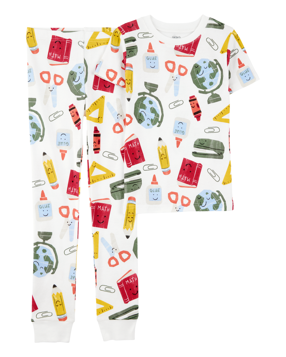 carter's Kid 2-Piece Back To School Print 100% Snug Fit Cotton Pajamas