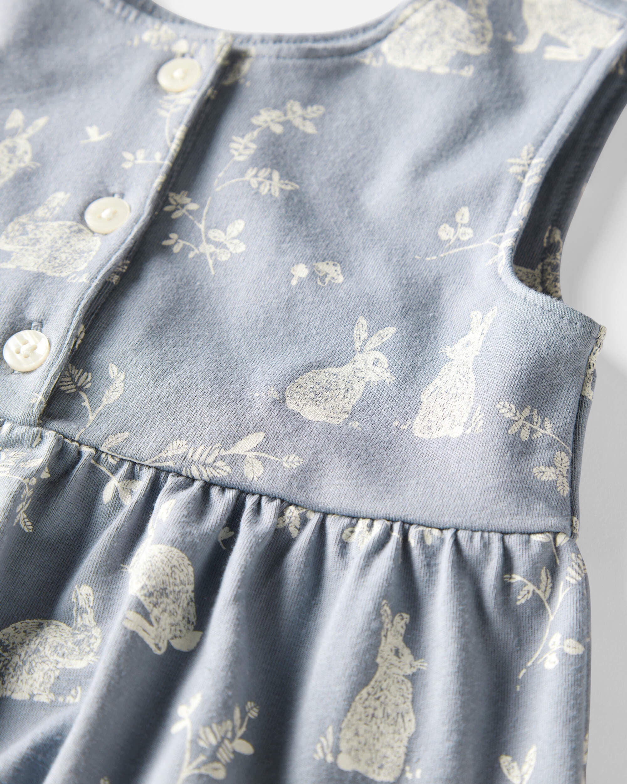 Toddler Organic Cotton Bunny-Print Dress - Little Planet