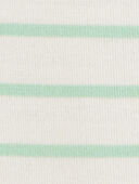 Green/Ivory - Baby Boy Striped PurelySoft Romper - Green, Selected