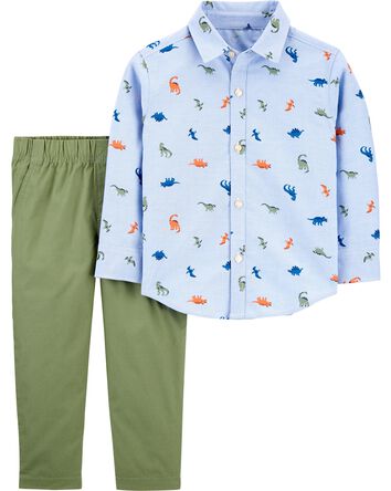 2 Piece Dinosaur On Front Shirt Pant Set Carters Com - Carter S Dinosaur Toddler Bedding 2 Piece Dinosaur On Front Shirt Pant Set Carters Com - Carter S Dinosaur Toddler Bedding